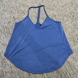 Blue spaghetti strap tank top